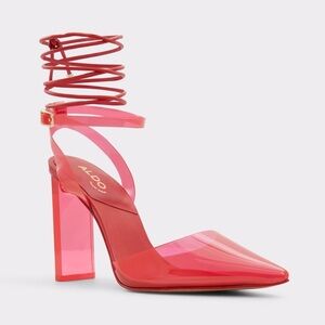 NWT Aldo Delfina jelly heels in red, size 7.5